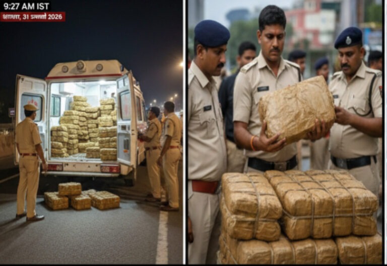 एंबुलेंस में मरीज नहीं, भरा था करोड़ों का नशा, महासमुंद पुलिस ने पकड़ी 2.60 करोड़ की खेप…..