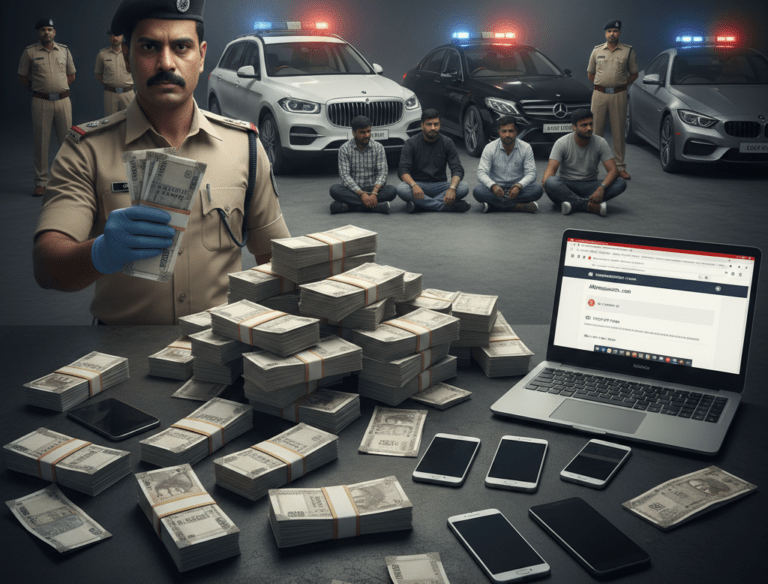 CG – लग्जरी लाइफस्टाइल और करोड़ों का दांव : सफेद लग्जरी कार और 37 लाख का काला खेल, ऑनलाइन सट्टा ध्वस्त, 6 गुर्गे गिरफ्तार…..